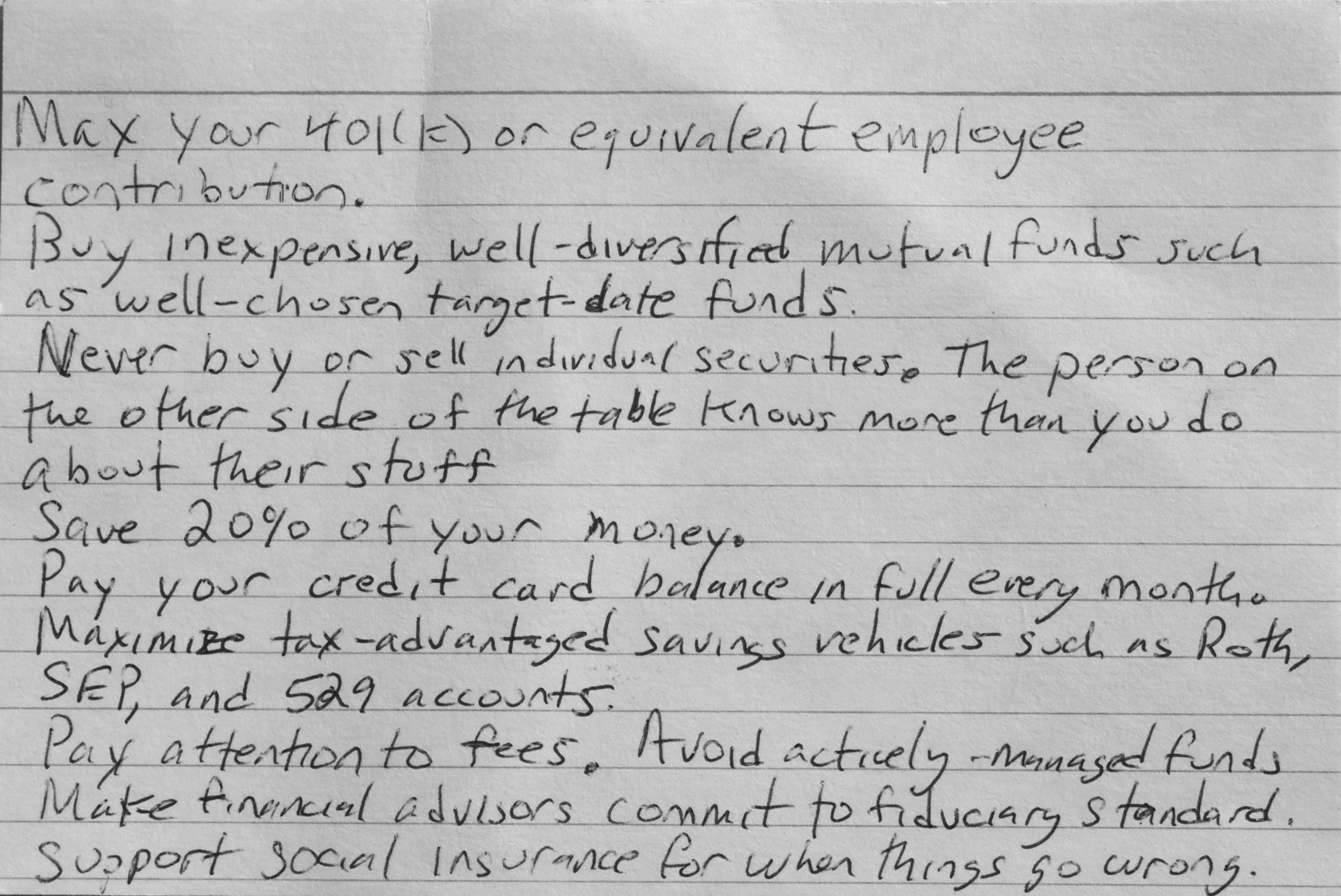 Why An ‘Index Card’ of Financial Advice is All You Need Chicago News